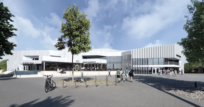 Stadthalle Gütersloh – Start der Bauarbeiten zur Fassadensanierung